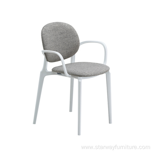 Original Design Plastic Chair with Upholstery Dining Chair